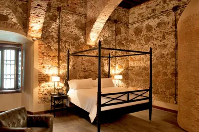 Cama o camas de una habitación en Palacio Carvajal Girón