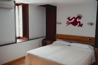 Cama o camas de una habitación en Posada Miranda