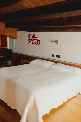 Cama o camas de una habitación en Posada Miranda