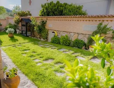 Jardín al aire libre en Casa Los 5 Caños