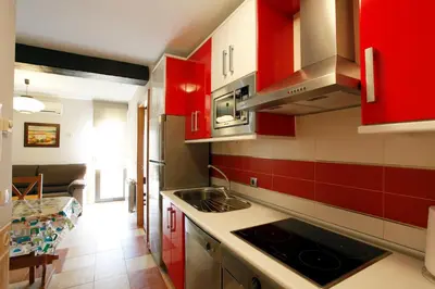 Una cocina o zona de cocina en Apartamentos Hervasypunto
