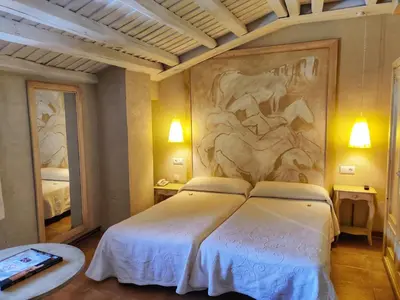 Cama o camas de una habitación en Posada Restaurante Casa de la Sal