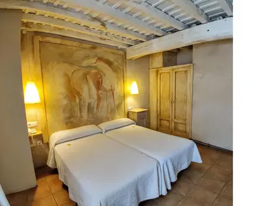Cama o camas de una habitación en Posada Restaurante Casa de la Sal