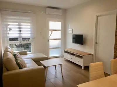 Una televisión o centro de entretenimiento en APARTAMENTO SAN MIGUEL N.2