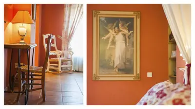 Cama o camas de una habitación en Casa Virgen del Carmen (VUT)