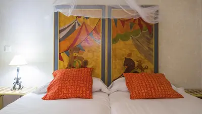 Cama o camas de una habitación en Casa Virgen del Carmen (VUT)