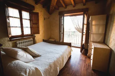 Cama o camas de una habitación en Casa Rural Therma Agreste