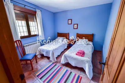 Cama o camas de una habitación en Casa Rural Refugio de Heda