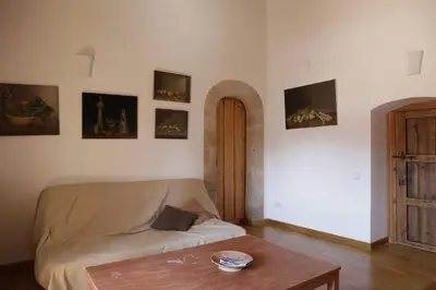 Cama o camas de una habitación en Apartamento en casa del s.XVI