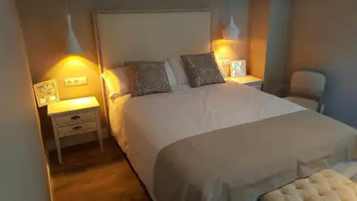 Cama o camas de una habitación en Casa Rural Rojo del Tietar