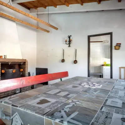 Zona de estar de Charming Villa in Vitigudino with Private Pool