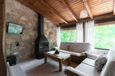 Zona de estar de El Manantial Del Fresno - Casas Rurales En Hervás