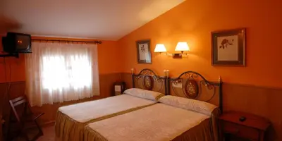 Cama o camas de una habitación en Hosteria Gante