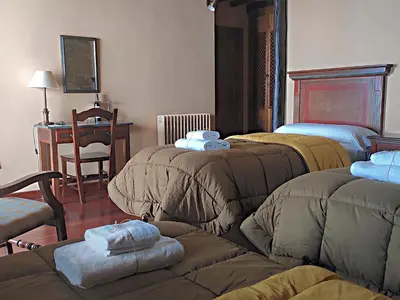 Cama o camas de una habitación en Posada de Candelario
