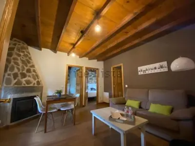 Una televisión o centro de entretenimiento en Casa Serapio