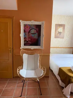 Cama o camas de una habitación en Apartamentos Rurales 