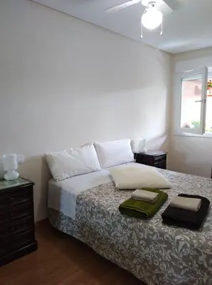 Cama o camas de una habitación en Apartamento Turístico Príncipe Cáceres AT-CC-00415
