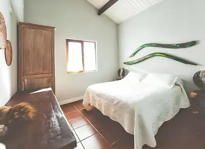 Cama o camas de una habitación en Welcoming House in Cañamero + Pool