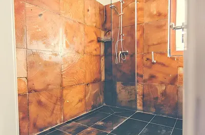 Un baño de Cosy house with mountain view