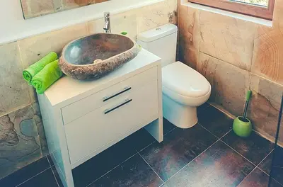 Un baño de Cosy house with mountain view