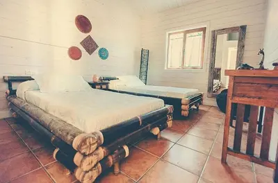 Cama o camas de una habitación en Mountain View Retreat in Cañamero