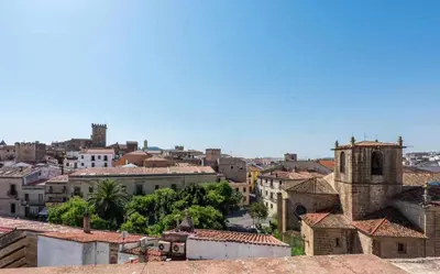 Vista general de Cáceres o vista desde el hotel