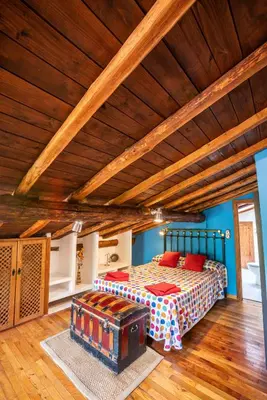 Cama o camas de una habitación en Sierra de Gata EL MIRADOR DE ROBLEDILLO