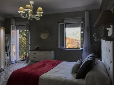 Cama o camas de una habitación en Charcos de Gredos