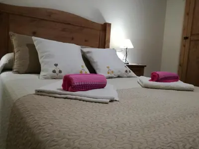 Cama o camas de una habitación en Casa Rural Mirador del Valle