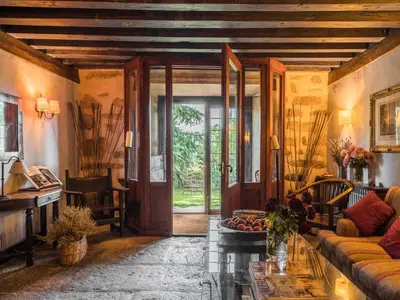 Zona de estar de Posada Real La Casa de Arriba