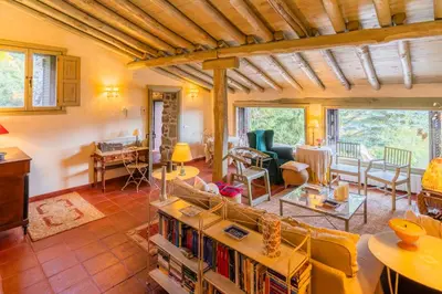 Zona de estar de Posada Real La Casa de Arriba