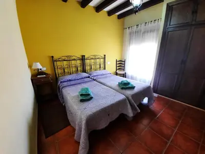 Cama o camas de una habitación en Casa Rural El Caño de Abajo