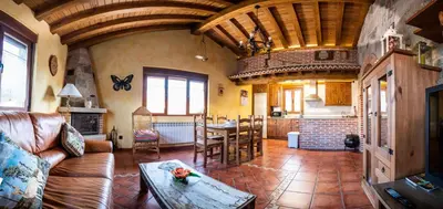 Zona de estar de casa rural La Gabina