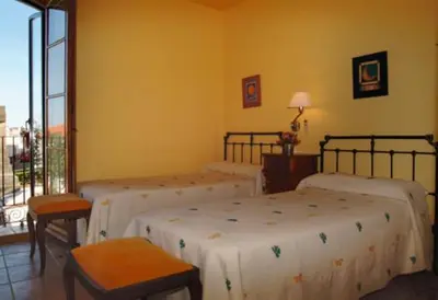 Cama o camas de una habitación en Casa Rural Las Avutardas
