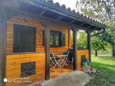 Jardín al aire libre en Apartamentos Rurales El Rincón del Jerte