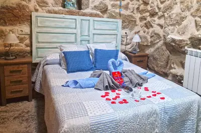 Cama o camas de una habitación en casa rural La Cuadra