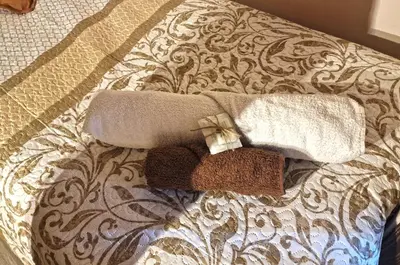 Cama o camas de una habitación en La Cantina casas rurales paredes