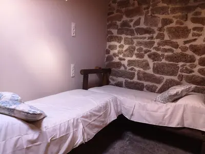 Cama o camas de una habitación en casa rural La Fragua