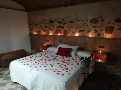 Cama o camas de una habitación en La casina de Carmina