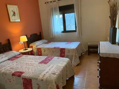Cama o camas de una habitación en Casa Rural Fuentecillas