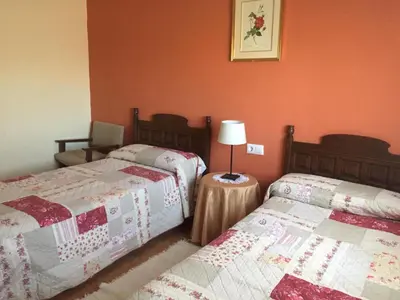 Cama o camas de una habitación en Casa Rural Fuentecillas