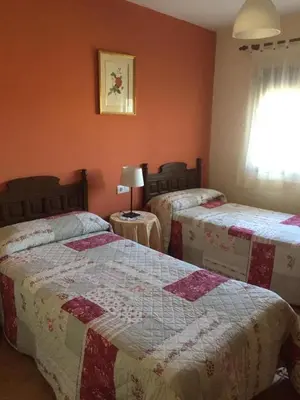 Cama o camas de una habitación en Casa Rural Fuentecillas