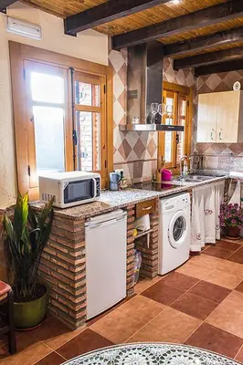 Una cocina o zona de cocina en Apartamentos Rurales Fuente Chiquita