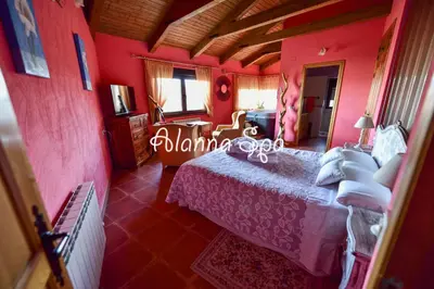 Cama o camas de una habitación en Casa rural Alanna Spa