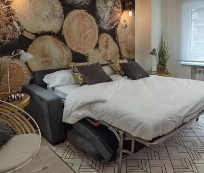 Cama o camas de una habitación en Homely Salamanca