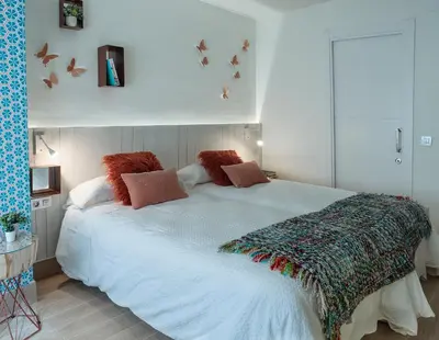 Cama o camas de una habitación en Homely Salamanca