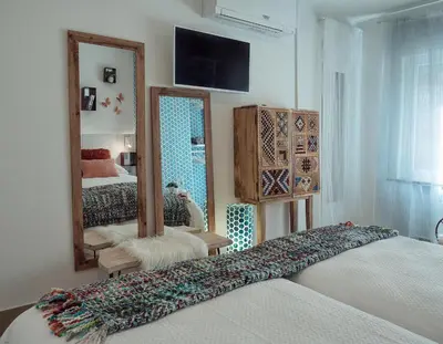 Cama o camas de una habitación en Homely Salamanca