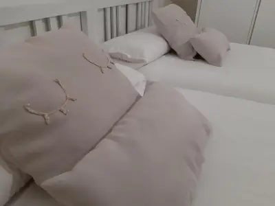 Cama o camas de una habitación en La Casa de Leo - El Casar de Leo