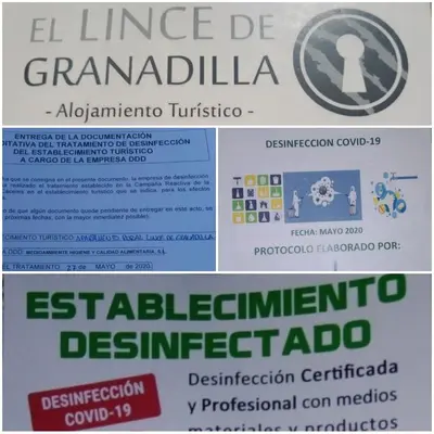 Certificado, premio, señal o documento que está expuesto en Casa El lince de Granadilla AT-CC-00296, Norte provincia Cáceres, WIFI, Parque infantil, HIDROMASAJE, garaje, LAVAVAJILLAS