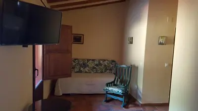 Cama o camas de una habitación en Casa rural Entreaguas